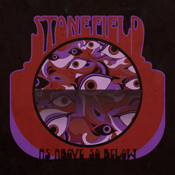 Image of Front Cover of 4925137E: LP - STONEFIELD, As Above, So Below (Rebel Union; 0002, US 2017, Australian Heavy Psych Rock, Marble Yellow Vinyl)   VG+/VG+