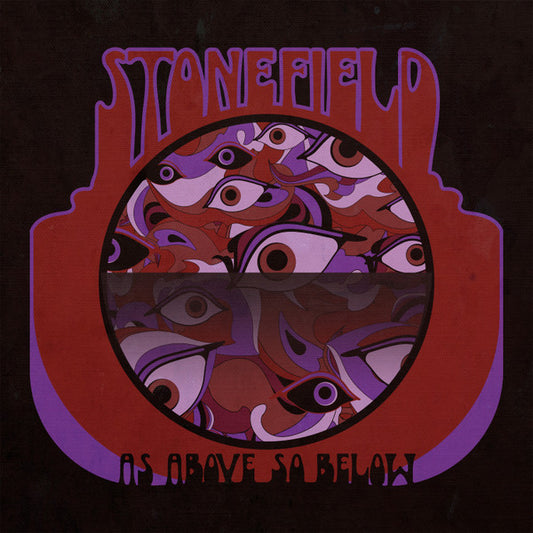 Image of Front Cover of 4925137E: LP - STONEFIELD, As Above, So Below (Rebel Union; 0002, US 2017, Australian Heavy Psych Rock, Marble Yellow Vinyl)   VG+/VG+