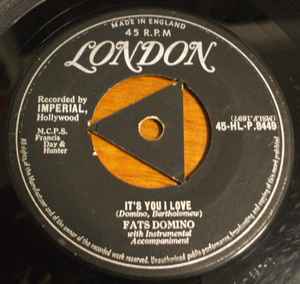 Image of Back Cover of 4955059S: 7" - FATS DOMINO, Valley Of Tears / It's You I Love (London Records; 45-HL-P.8449, UK 1957, Company Sleeve)   VG+/VG+