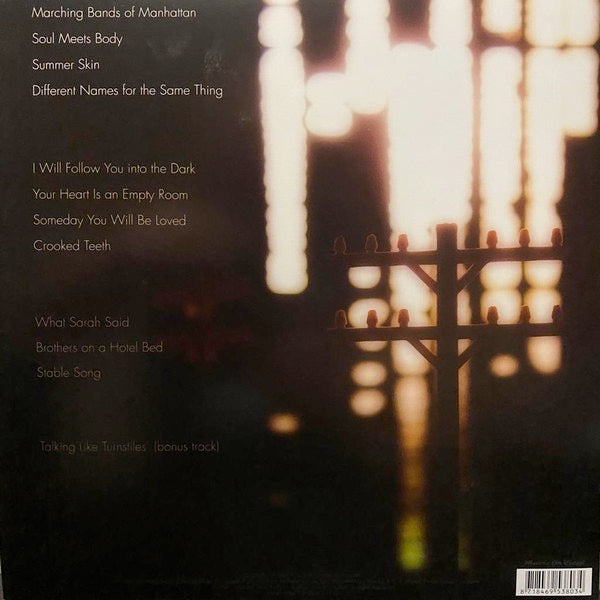 Image of Back Cover of 2xLP - NEW/NEW - DEATH CAB FOR CUTIE, Plans (Music On Vinyl; MOVLP1314, Europe 2016 Reissue, Gatefold, 180 Gram Vinyl), ,  - 0936118E