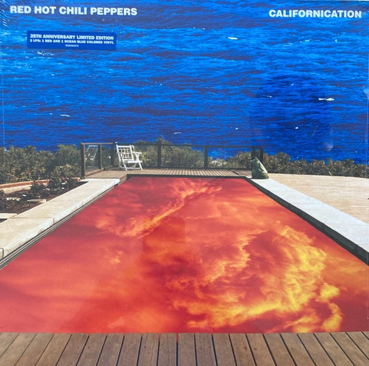Image of Front Cover of 4835259E: 2xLP - RED HOT CHILI PEPPERS, Californication (Warner Bros Records; 9362-47386-1, Europe 2023 Reissue, Insert,  Limited Edition, 25th Anniversary Edition, Red Vinyl, Blue Vinyl)   NEW/NEW