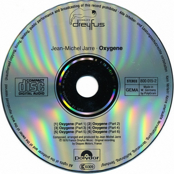 Image of Label Cover of 8xCD - VG/VG+ - JEAN MICHEL JARRE, 10th Anniversary Compact Disc Set (Disques Dreyfus ; 833 737-2, Europe 1987, Box Set), ,  - 4955085S