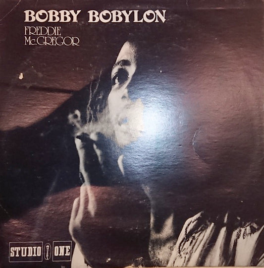 Image of Front Cover of 4915206C: LP - FREDDIE MCGREGOR, Bobby Bobylon (Studio One; none, Jamaica Reissue) Edge and ring wear to sleeve. Lots of light marks to disc, plays with light surface noise.  VG/G