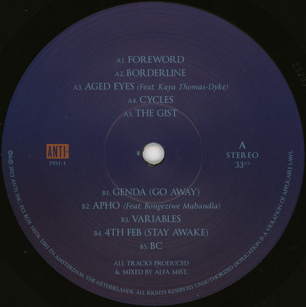 Image of Label Cover of LP - NEW/NEW - ALFA MIST, Variables (Anti-; 279513, Europe 2023, Gatefold, Insert, Deluxe Limited Edition ), ,  - 2756099S