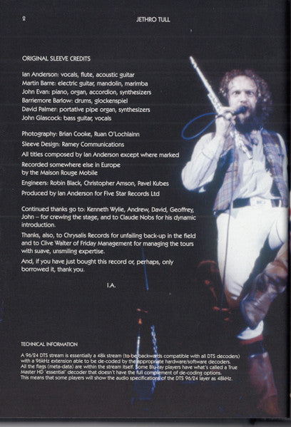 Image of Label Cover of 4935130E: 6xCD - JETHRO TULL, Live - Bursting Out (The Inflated Edition) (Chrysalis; 5054197723971, Worldwide 2024, Book Sleeve, 3xCD, 3xDVD) Sealed  M/M