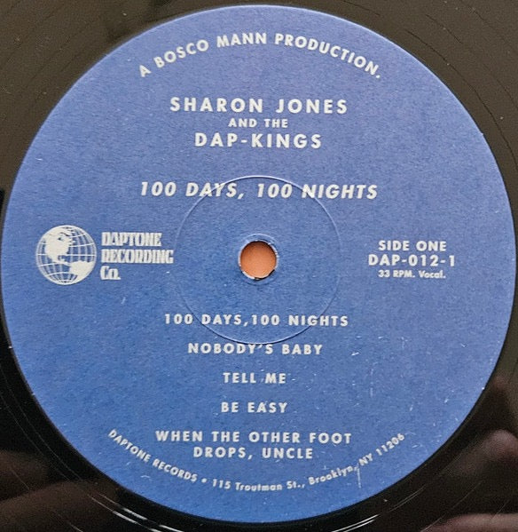 Image of Label Cover of LP - NEW/NEW - SHARON JONES & THE DAP-KINGS, 100 Days, 100 Nights (Daptone Records; DAP-012, Europe Reissue, Gatefold, Booklet, GZ Vinyl Pressing), ,  - 4955188S