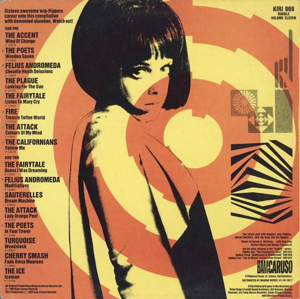 Image of Back Cover of LP - VG+/VG+ - VARIOUS, Rubble 11 - Adventures In The Mist (Bam Caruso; KIRI069, UK 1986, Inner), ,  - 2926177E