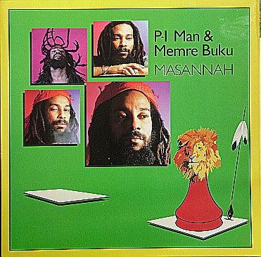 Image of Front Cover of LP - VG/VG+ - P.I. MAN & MEMRE BUKU, Masannah (SMA Records; SMALP 006, Netherlands 1990, Inner), Light mottling, plays EX.,  - 4915328C