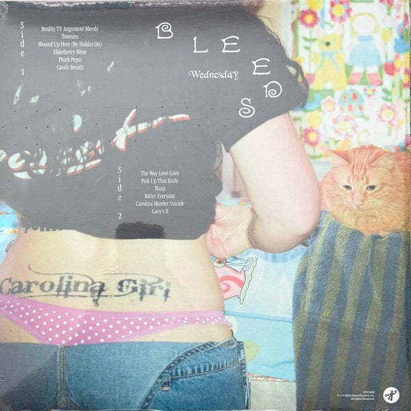 Image of Back Cover of 4915303C: LP - WEDNESDAY, Bleeds (Dead Oceans; DOC428LP, Europe 2025, Standard Sleeve, Booklet, Black Vinyl)   NEW/NEW