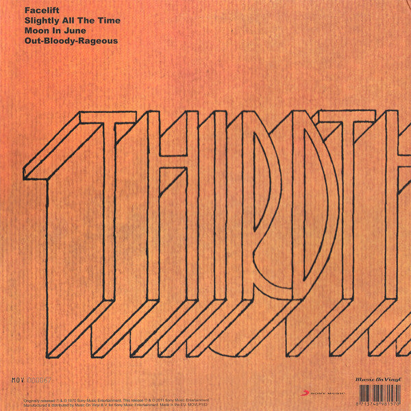 Image of Back Cover of 2xLP - EX/EX - SOFT MACHINE, Third (Sony Music; MOVLP183, Europe 2016, Gatefold, Limited Numbered Edition Transparent vinyl), No.6,  - 4925317E