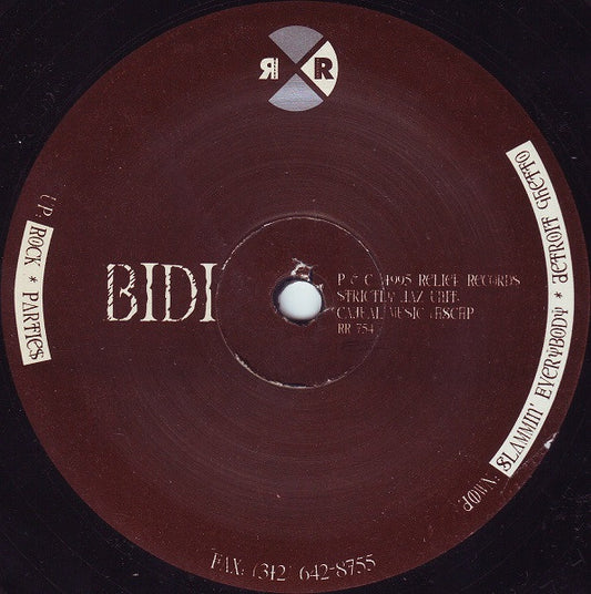 Image of Front Cover of 12" - /G - BIDI (GLENN UNDERGROUND), Rock (Relief Records; RR 754, US 1995), , A1	RockA2	PartiesB1	Slammin' EverybodyB2	Detroit Ghetto - 1416415C