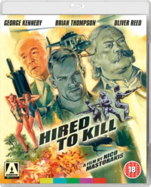 Image of Front Cover of 4935222E: 2xBlu-Ray - NICO MASTORAKIS, OLIVER REED, Hired to Kill (Arrow Video; FCD1301, UK & Europe , Booklet, All Regions )   VG+/VG+