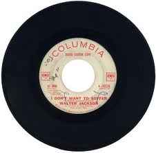 Image of Front Cover of 7" - /VG - WALTER JACKSON, I Don't Want To Suffer / This World Of Mine (Columbia; 4-42528, US 1962, Promo), Light marks. Sticker on label.WOL.,  - 4955225S