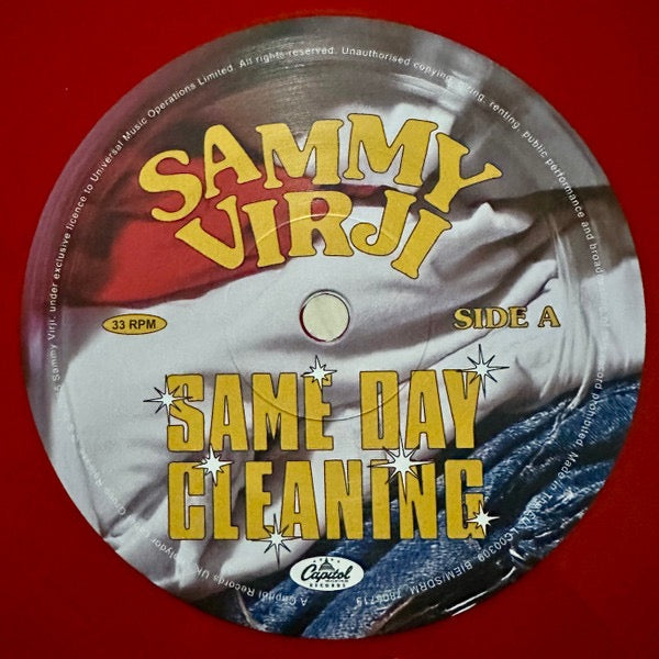 Image of Label Cover of 4935168E: LP - SAMMY VIRJI, Same Day Cleaning (Capitol Records; 7806719, Europe 2025, Red Vinyl)   NEW/NEW