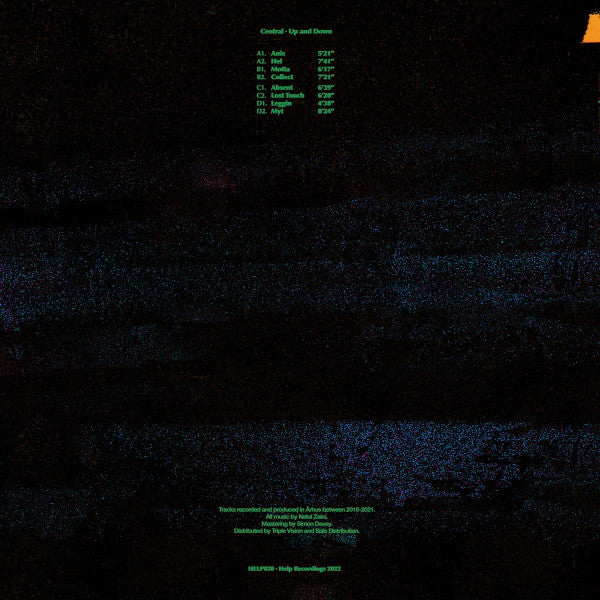 Image of Back Cover of 4915448C: 2xLP - CENTRAL, Up And Down (Help Recordings; HELP020, Denmark 2022)   VG/VG+