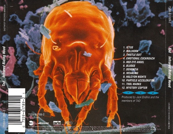 Image of Back Cover of 4915357C: CD - TAD, Infrared Riding Hood (EastWest ; 7559-61789-2, Europe 1995, Jewel Case)   VG+/G+
