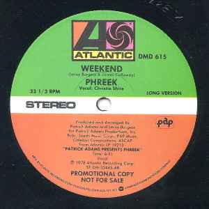 Image of Front Cover of 4925413E: 12" - PHREEK, Weekend (Atlantic; DMD 615, US 1983, Company Sleeve, Inner) Strong VG  VG/VG