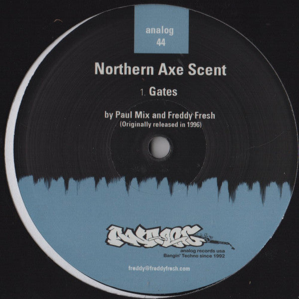 Image of Back Cover of 4925414E: 12" - PAUL MIX AND FREDDY FRESH, Northern Axe Scent (Analog Records USA; analog 44, US 2018, Plain Sleeve)   /VG+