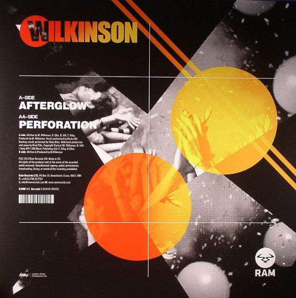Image of Back Cover of 4925426E: 12" - WILKINSON, Afterglow / Perforation (RAM Records; RAMM142, UK 2013) A fair few surface marks but plays well, with some crackle. Strong G+  VG/G+