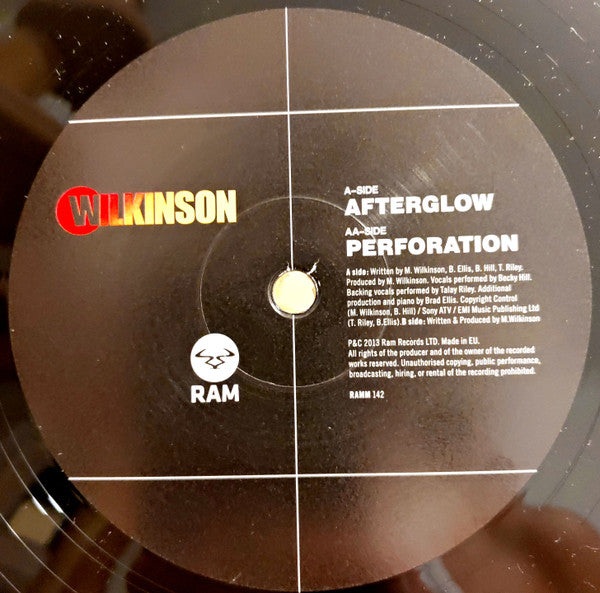 Image of Label Cover of 4925426E: 12" - WILKINSON, Afterglow / Perforation (RAM Records; RAMM142, UK 2013) A fair few surface marks but plays well, with some crackle. Strong G+  VG/G+
