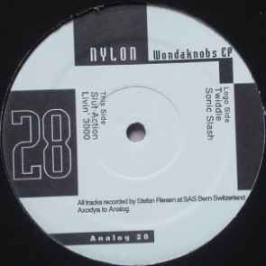Image of Front Cover of 12" - /VG+ - NYLON, Wondaknobs EP (Analog Records USA; Analog 28, US 1996, Plain Sleeve), , A1	Slut ActionA2	Livin' 3000B1	TwiddleB2	Sonic Slash - 4925415E