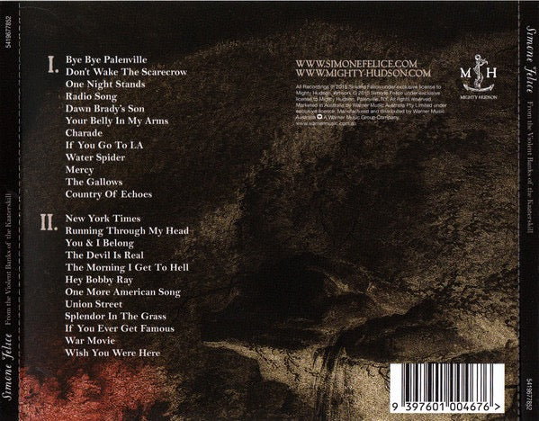 Image of Back Cover of 4915368C: 2xCD - SIMONE FELICE, From The Violent Banks Of The Kaaterskill (Mighty Hudson; 5419677852, Australia 2015, Double CD Case)   VG+/VG+