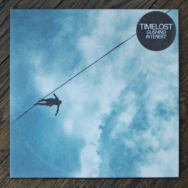 Image of Front Cover of 4945183S: LP - TIMELOST, Gushing Interest (Church Road Records; CRR053V, UK 2021, Insert, Clear Blue Vinyl) Corner crease  VG/VG+