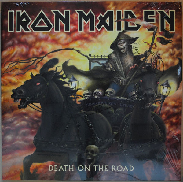 Image of Front Cover of 4945184S: 2xLP - IRON MAIDEN, Death On The Road (Parlophone; 0190295836443, Europe 2017 Reissue, Gatefold, 2 Inners) Opened Instore, Still In Shrinkwrap  EX/EX