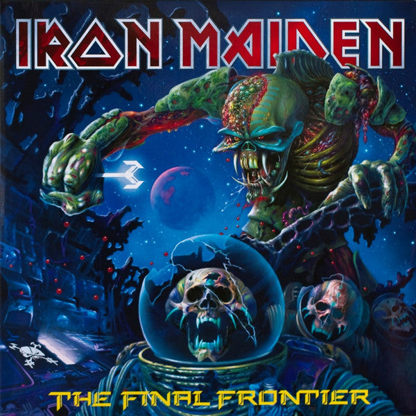 Image of Front Cover of 4945186S: 2xLP - IRON MAIDEN, The Final Frontier (Parlophone; 0190295851934, Europe 2017 Reissue, Gatefold, 2 Inners, 180 Gram Vinyl) Opened Instore, Still In Shrinkwrap  EX/EX