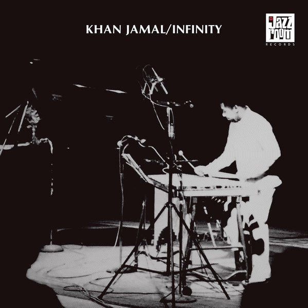 Image of Front Cover of 5055034S: LP - KHAN JAMAL, Infinity (Jazz Room Records; JAZZR 006, UK 2021 Reissue)   NEW/NEW