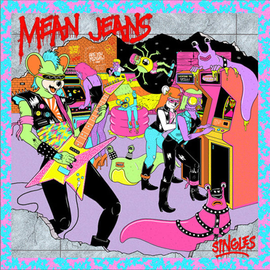 Image of Front Cover of 4945258S: LP - MEAN JEANS, Singles (Dirtnap Records; ZZZ-137, US 2015, Insert)   VG+/VG+