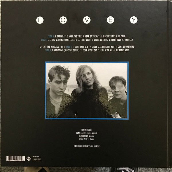 Image of Back Cover of 2xLP - EX/VG+ - LEMONHEADS, Lovey (Fire Records ; FIRELP492, UK & Ireland 2020 Reissue, Book Sleeve, Stapled In Booklet, Postcard), ,  - 4925459E