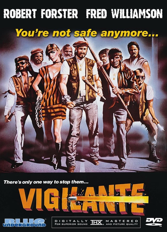 Image of Front Cover of 4935255E: DVD - WILLIAM LUSTIG, Vigilante (Blue Underground; BU1026DVD, US , Slipcase, Region 1 US)   VG/VG+