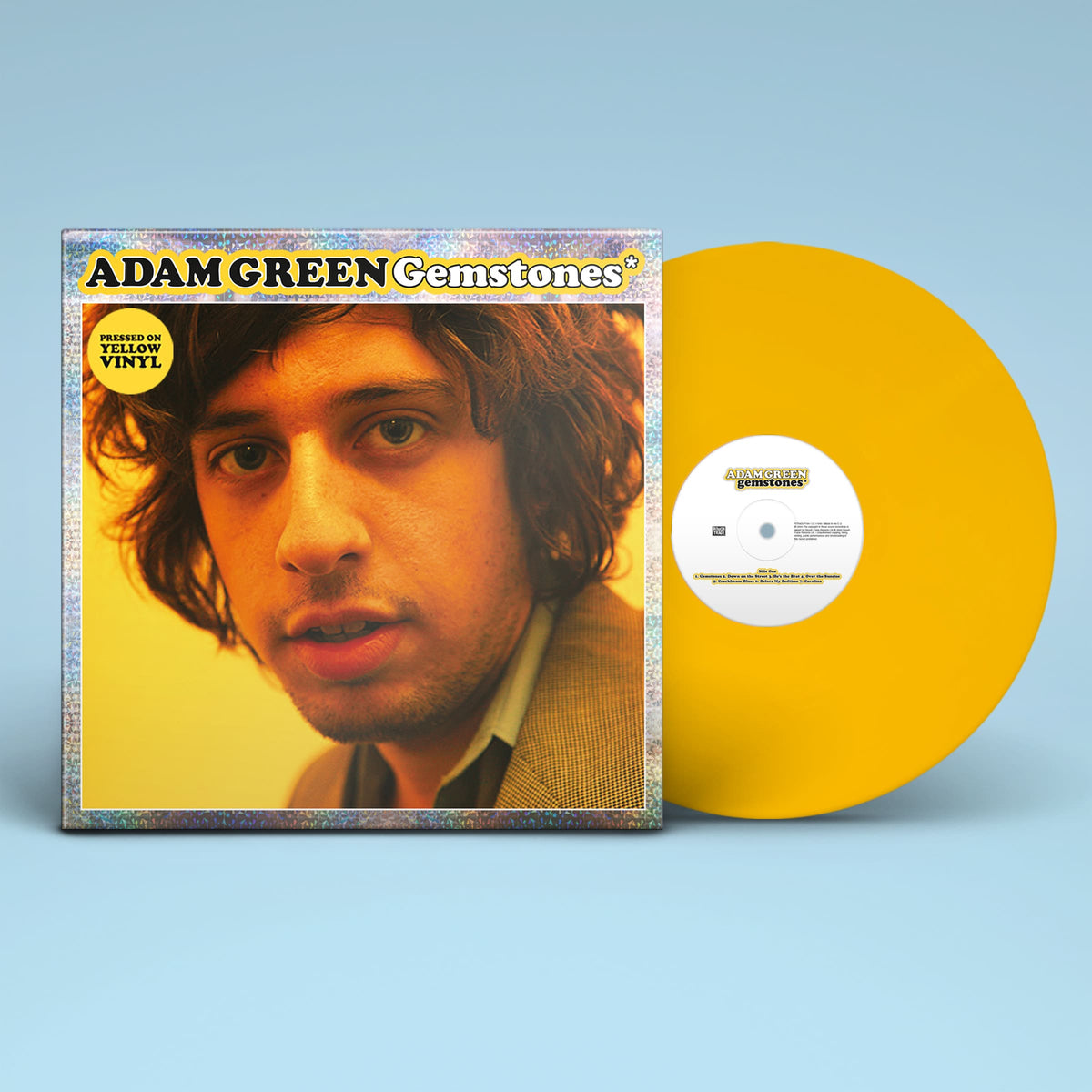 Image of Back Cover of LP - NEW/NEW - ADAM GREEN, Gemstones (20th Anniversary Reissue) (Rough Trade; RTRAD194LPX, Europe 2025 Reissue, Yellow Vinyl, Mirror Board Sleeve), ,  - 5055032S