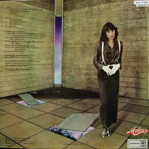 Image of Back Cover of 5025089E: LP - ANNETTE PEACOCK, X-Dreams (Aura; AUL 702, UK 1978)   VG+/VG+