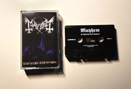 Image of Front Cover of 5055061S: Cassette - MAYHEM, De Mysteriis Dom Sathanas (Back On Black; BOBV977MC, UK 2022 Reissue)   VG+/VG+