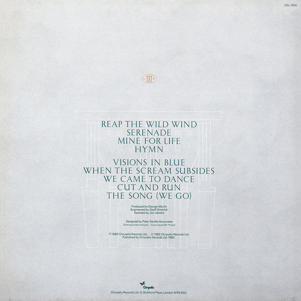 Image of Back Cover of LP - VG/VG - ULTRAVOX, Quartet (Chrysalis; CDL 1394, UK 1982, Stereo), ,  - 5045125S