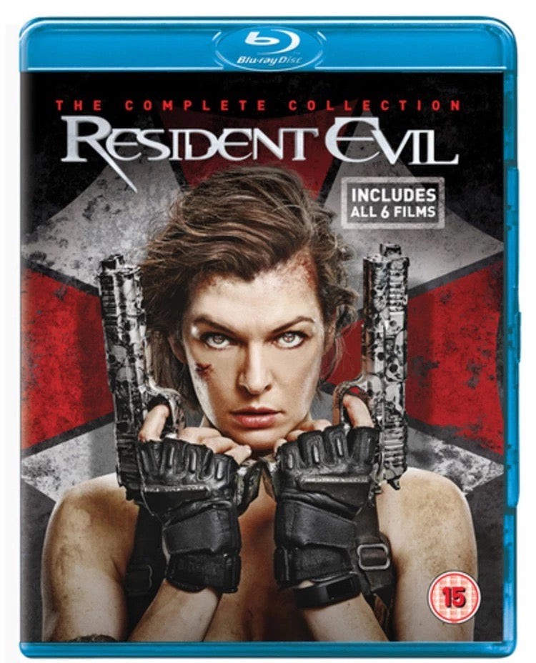 Image of Front Cover of 5035119E: 6xBlu-Ray - VARIOUS, MILLA JOVOVICH, Resident Evil, The Complete Collection (Sony; SBRP8549UV, UK 2017)   VG+/VG+
