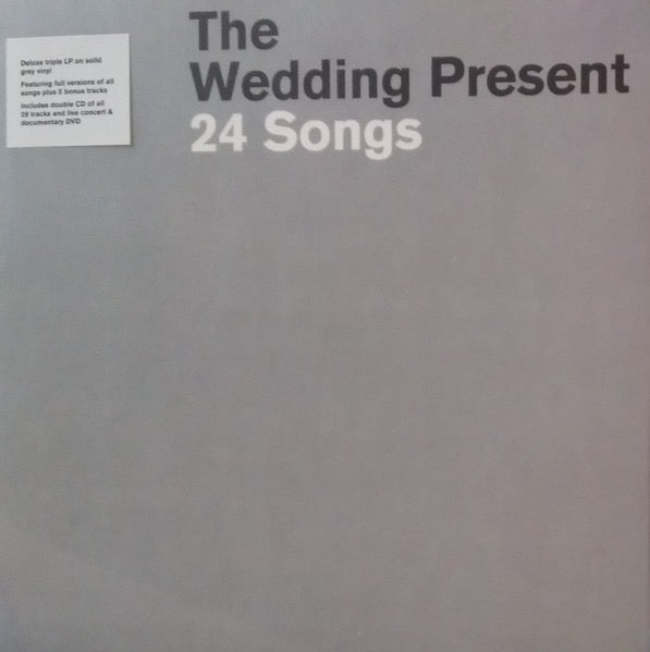 Image of Front Cover of 5015192C: 3xLP - THE WEDDING PRESENT, 24 Songs (Clue Records; CLUE124LPG, Europe 2023, Box Set In Slipcase, Grey Vinyl With CD x2 & DVD) Still SEALED In Stickered Shrinkwrap  VG+/M