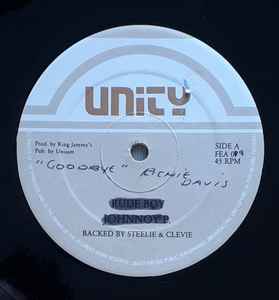 Image of Front Cover of 12" - VG/G+ - JOHNNY P / RICHIE DAVIS, Rude Boy / Talk About We (Unity Sounds ; FEA 07, UK 1988, Die Cut Company Sleeve), jetstar company sleeve. marks and scuffs - nothing major. pol,  - 5045138S