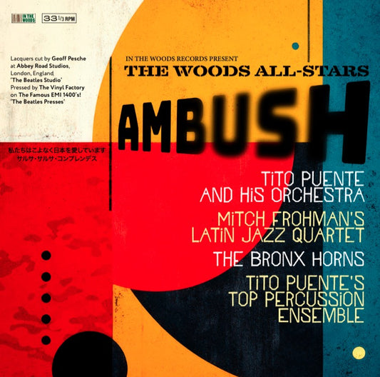 Image of Front Cover of 5055133S: LP - TITO PUENTE AND HIS ORCHESTRA, THE BRONX HORNS, MITCH FROHMAN, Ambush (In The Woods ; INWOODCOMP002, UK 2025, Clear Vinyl)   NEW/NEW
