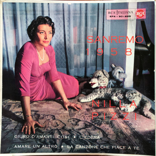 Image of Front Cover of 5025246E: 7" - NILLA PIZZI, Sanremo 1958 (RCA Italiana ; EPA - 30 - 229, Italy 1958, Picture Sleeve)   VG+/VG