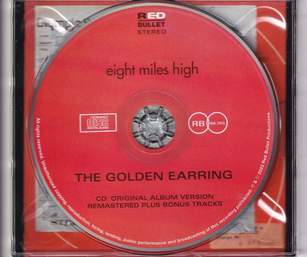 Image of Label Cover of 5015312C: CD - THE GOLDEN EARRING, Eight Miles High (Red Bullet; RB 66.355, Europe 2023 Reissue, Digipak, With DVD) Still SEALED In Shrinkwrap  EX/M