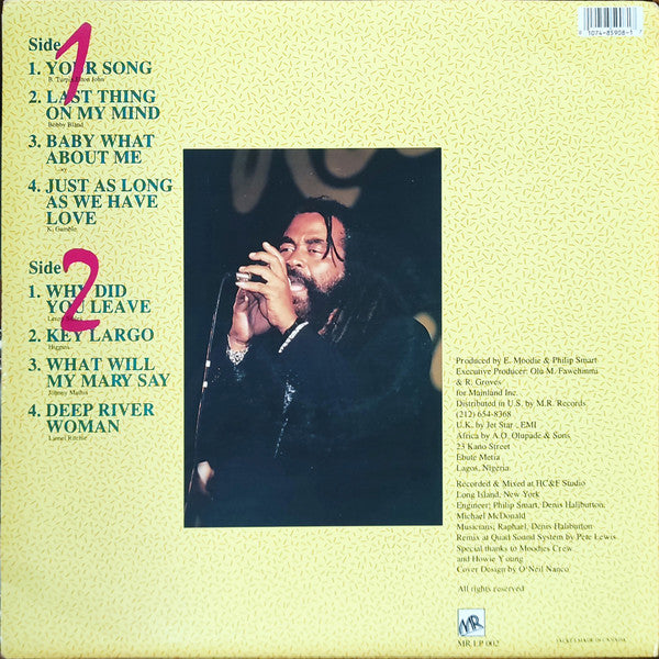 Image of Back Cover of LP - VG+/VG+ - JOHN HOLT, Slow Dancing (Moodies Records; R.M LP 001, US 1990), ,  - 5025330E