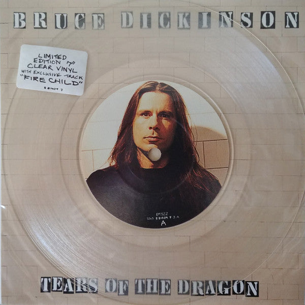 Image of Back Cover of 2x7" - VG+/VG - BRUCE DICKINSON, Tears Of The Dragon (EMI United Kingdom ; EMPD 322, UK 1994, Plastic Gatefold, 2 Inserts, Picture Disc And Clear Vinyl Disc), ,  - 5025311E