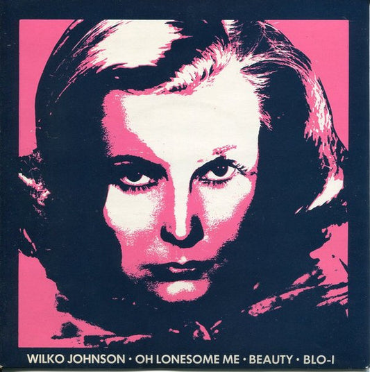 Image of Front Cover of 7" - VG+/VG+ - WILKO JOHNSON, Oh Lonesome Me / Beauty (Blockhead ; BLO-1, UK 1980, Picture Sleeve, With Hand Written Note From Wilko), Strong VG+,  - 5025310E