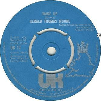 Image of Front Cover of 7" - VG/VG - GERALD THOMAS MOORE, Song Of America / Wake Up (UK Records ; UK 17, UK 1972, Company Sleeve), Strong VG, "HIT SIDE" Sticker On Side One,  - 5025300E