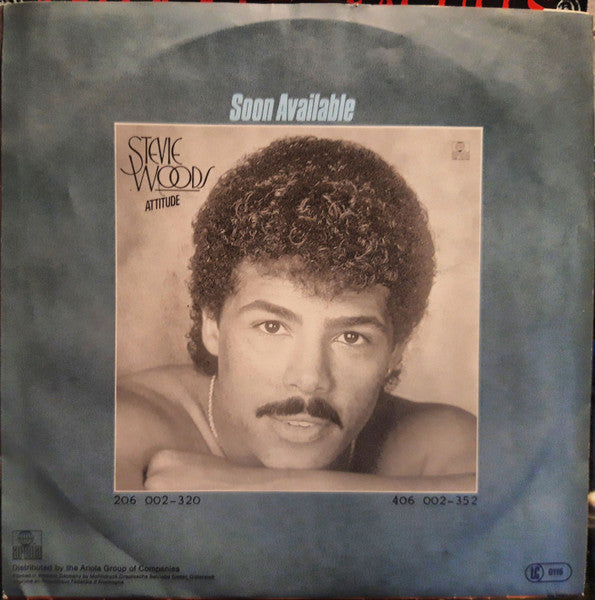 Image of Back Cover of 7" - VG+/VG+ - STEVIE WOODS, State Of Our Affair / You Blow Me Away (Ariola; 106 144, Europe 1984, Picture Sleeve), ,  - 5015374C
