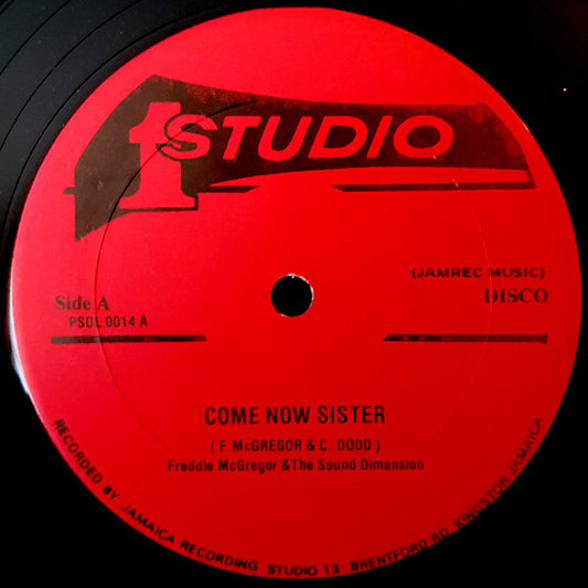 Image of Front Cover of 5015380C: 12" - FREDDIE MCGREGOR / PRINCE JAZZBO, Come Now Sister / Crabwalking (Studio One; PSOL 0014, Jamaica 1980s) Lots of light marks, sounds VG, minimal surface.  /G+