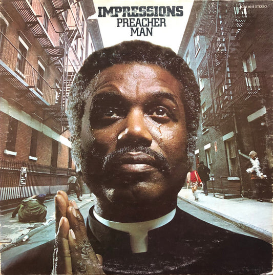 Image of Front Cover of 5025271E: LP - IMPRESSIONS, Preacher Man (Curtom; CRS 8016, US 1973)   VG/VG